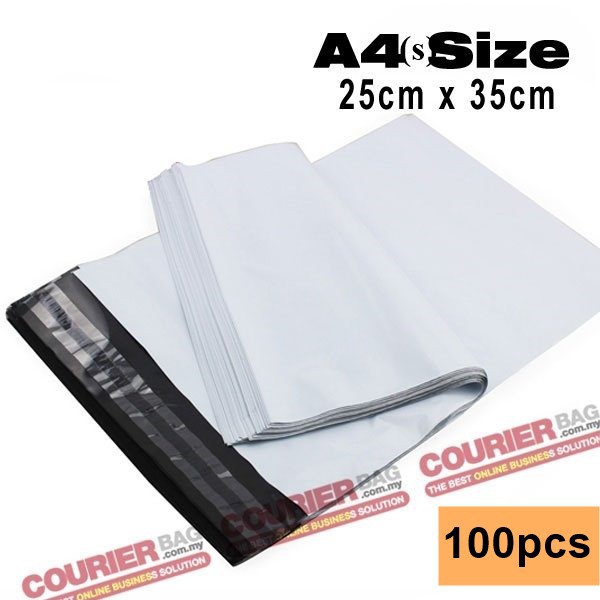 25x35ซม. A4 SIZE สีขาว COURIER BAG