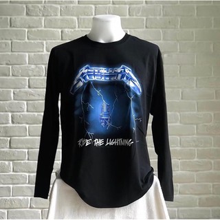 เสื้อวง METALLICA แขนยาว ลิขสิทธิ์แท้100% ลาย RIDE THE LIGHTNING