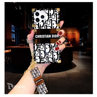 เคสโทรศัพท์มือถือ ทรงสี่เหลี่ยม ลายแบรนด์ Dior แฟชั่น สําหรับ iPhone 14 13 12 11 PRO MAX iPhone13 iPhone12 mini iPhone11