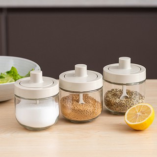 ขวดเครื่องปรุงมีที่ตักในตัว 3 แบบ  ช้อน/แปรง/ที่ตักน้ำผึ้ง Seasoning Jar