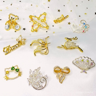 vintage jewelry เข็มกลัดเกาหลี เข็มกลัดแฟชั่น เข็มกลัด Rhinestone เข็มกลัดทอง เข็มกลัดเงิน mSCo