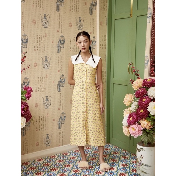 Deardaring dress รุ่น Kunming Sz.L สีเหลือง