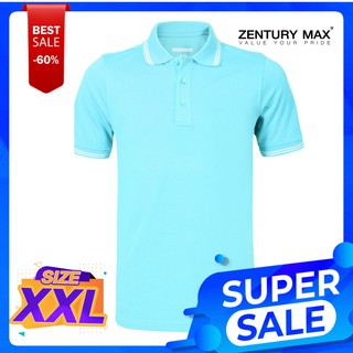 ไซด์ใหญ่ XXL : Zentury Max เสื้อโปโลชาย เนื้อผ้า Active Fresh ผ้าเบา ใส่สบาย ไม่ร้อน รีดง่าย รุ่น MKP-1001 สีฟ้าทะเล