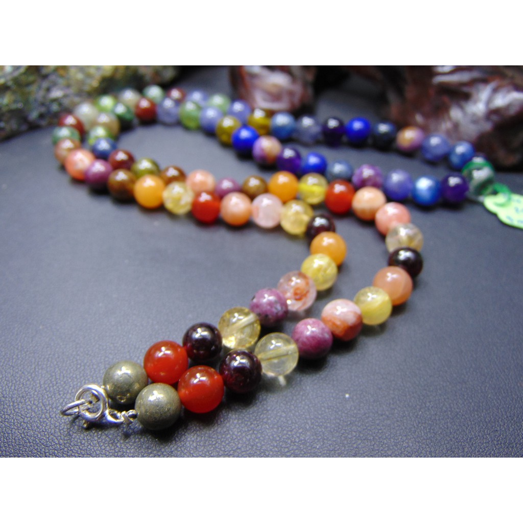 สร้อยคอหิน The 7 Chakra x 24 Stone - ขนาด 8 mm. - F1