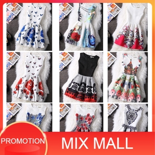 (ลดล้างสต็อก2) MixMall ชุดเดรสสั้น แขนกุด