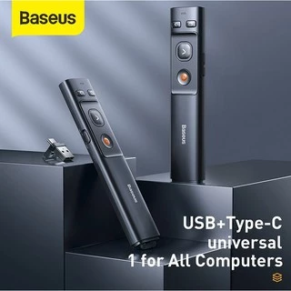 🔥ถูก/แท้🔥Baseus รีโมทพรีเซนไร้สาย Wireless Remote Control Presentation Laser Pointer PPT