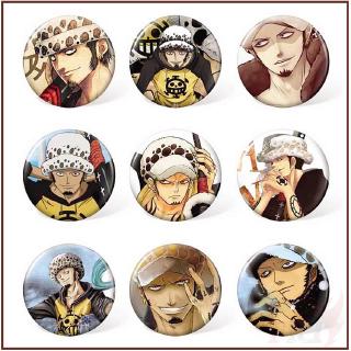 ☠ วันพีช Trafalgar Law - ป้ายคอสเพลย์อนิเมะ ☠ เข็มกลัด Pins 58 มม. 1 ชิ้น สําหรับกระเป๋าเป้สะพายหลัง (Law Series: 9 Styles)