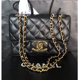 Chanel vintage  9 นิ้ว โซ่ทอง  dubble flab มือสอง เก็บลืม