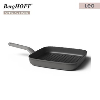 BergHOFF กระทะย่างอะลูมิเนี่ยมเคลือบ Non-Stick Fernogreen รุ่น Leo 24 ซม.   สีเทา 3950176