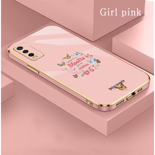 Butterfly เคส VIVO Y20I Y20 Y20S Y12S Y85 V9 Phone Case 2022 New thin anime pop it Casing เท่ ลายสี ซิลิโคน เคสนุ่ม สีชมพู ขอบเหลี่ยม หนัง เคสโทรศัพท์ เคส ของผู้ชาย สีดำ น่ารัก แฟชั่น หรูหรา กันกระแทก ลายใหม่ๆ D68