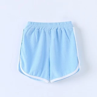 Babyonline(Y400)OF0 (ซื้อ2ชิ้น เพียง 30บาท ส่งด่วน1วัน)กางเกงขาสั้นเด็กเอวสม็อค ผ้าร่อง ใส่สบาย ไม่ร้อน ระบายอากาศ