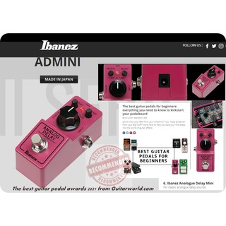 Ibanez AD MINI เอฟเฟคเสียง Delay (Made in Japan)