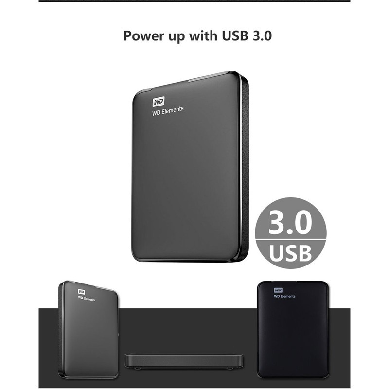 ส่งจากกรุงเทพ WD Elements External HardDisk 2 TB เอ็กซ์เทอนอล ฮาร์ดดิสก์ Harddisk HDD (2TB สีดำ) Portable Storage #8