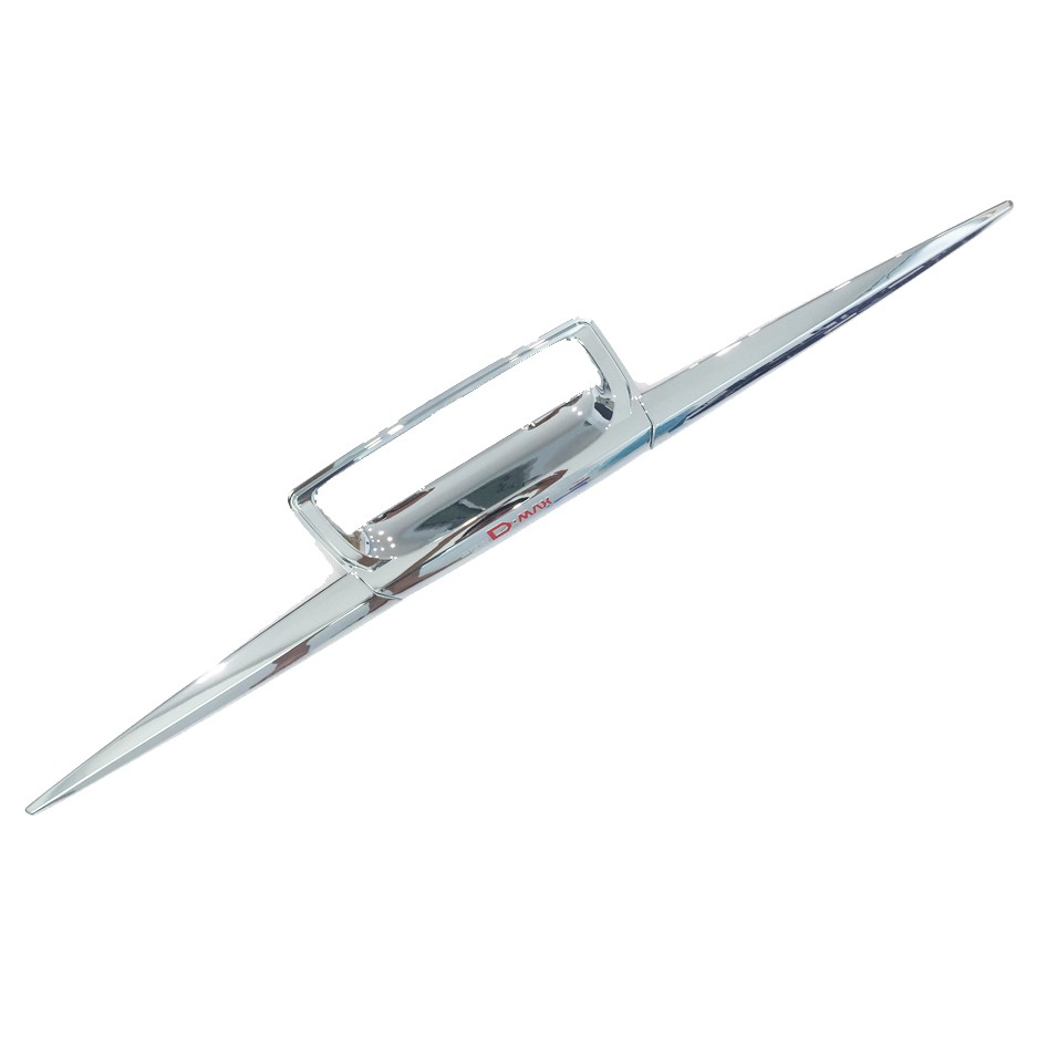 คิ้วฝากระโปรงท้าย/ดาบท้าย อีซูซุ ดีแม็ก Isuzu D-Max 2012 2013 2014 2015 ชุปโครเมี่ยม โลโก้แดง