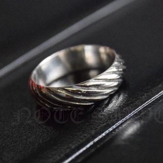 แหวนเงินแท้ลายเกลียว Sterling Silver 925 NSRG2183