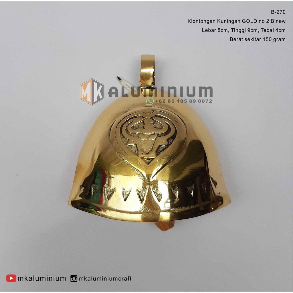 Klontong Spi เบอร์ 2 B Gold ใหม่ - สร้อยคอควายทองเหลือง Pendulum B270