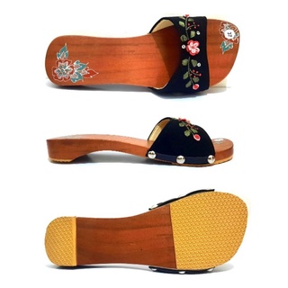 รองเท้าแตะผู้หญิง คลีมเพน ไม้ธรรมชาติ