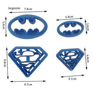 พิมพ์ฟองดอง ฮีโร่ชุด1 cookie cutter แบทแมน ซุปเปอร์แมน