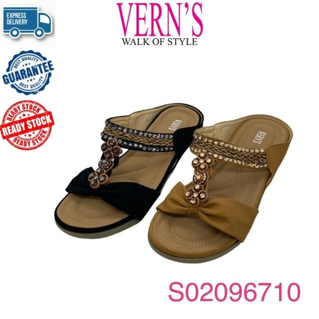 VERNS รองเท้าแตะส้นแบนลําลอง S02096710 RM69.99