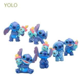 Yolo โมเดลฟิกเกอร์ Pvc รูปการ์ตูน Akin Stitch 6 ชิ้น/ชุดของเล่นสําหรับเด็ก