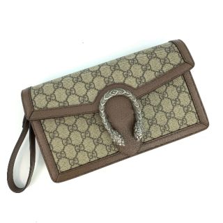 New Gucci Dionysus GG Supreme Clutch (621197)