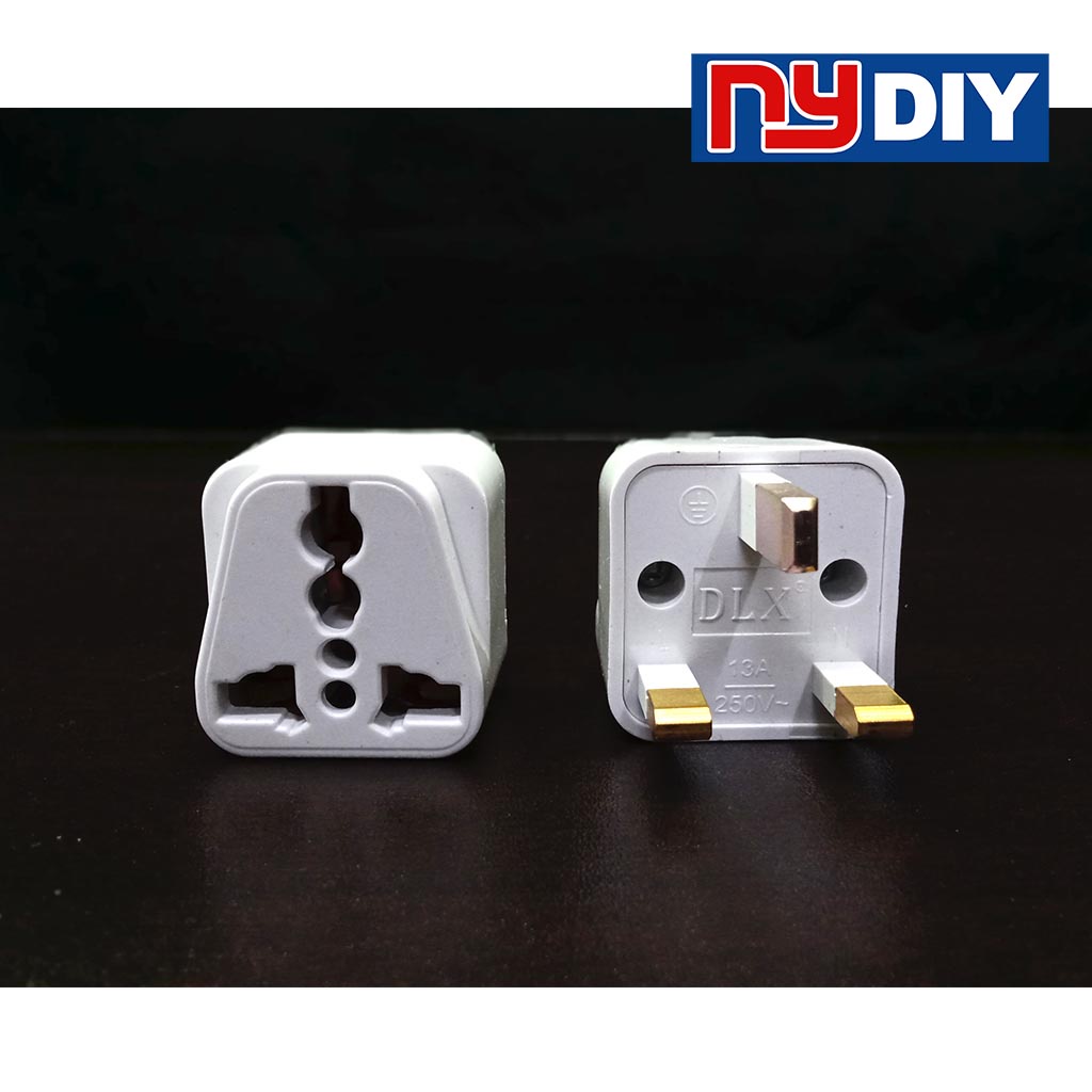 3-Pin Universal Adapter Plug Head UK 3 Pin Malaysia China Plug Socket US/EU/AU to UK Plug Adaptor Po