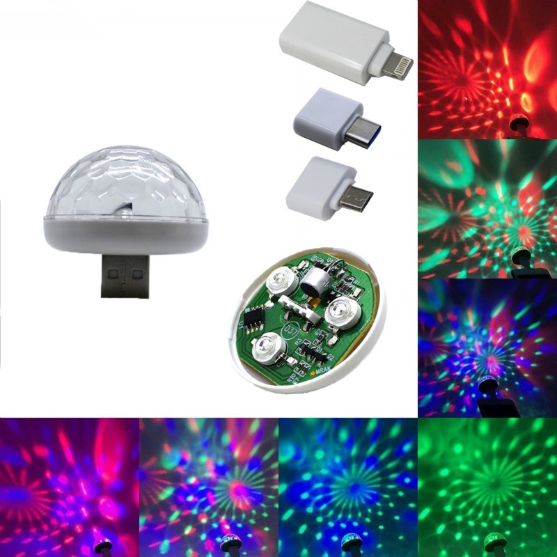 โคมไฟ LED USB สำหรับตกแต่งภายในรถยนต์