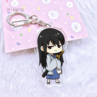 Anime Gintama Sakata Gintoki Keychain Acrylic Key Ring Key chain