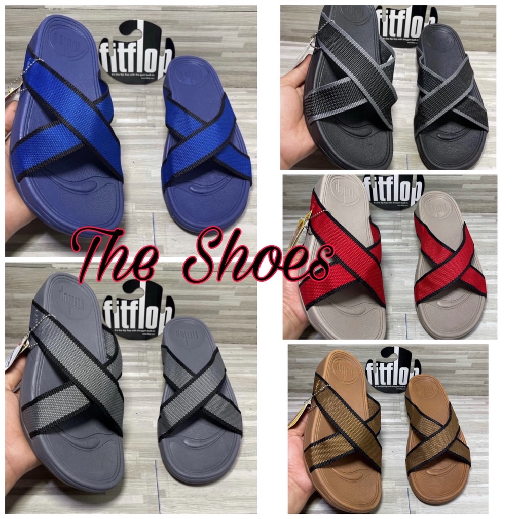 รองเท้าแตะ Fitflop มี5สีให้เลือก รุ่นใหม่ลายกากบาท สำหรับผู้ชายมีเบอร์40---45 สินค้ามีพร้อมส่งทุกคู่