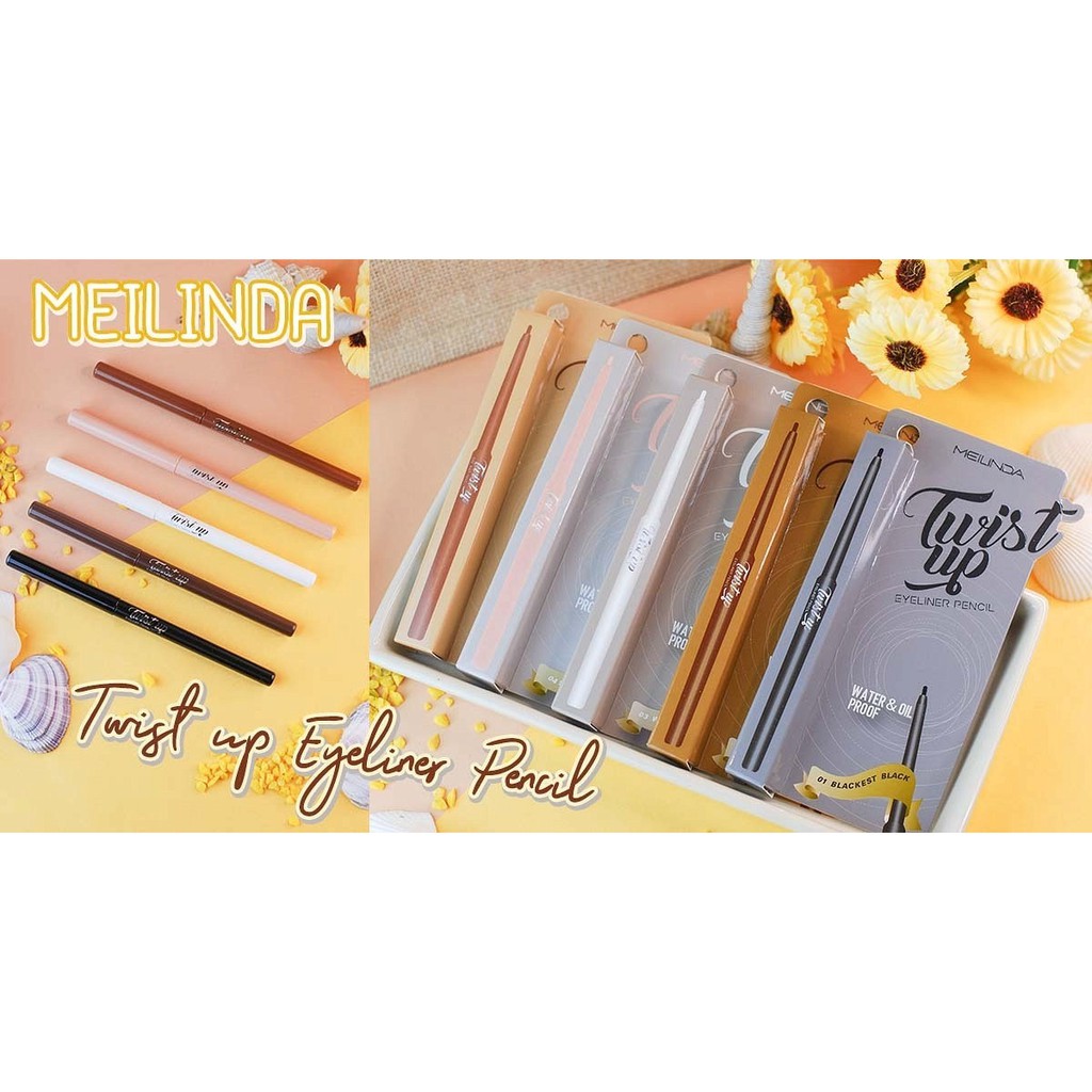 MC-3077 Meilinda Twist Up Eyeliner Pencil ดินสอเขียนขอบตา เมลินดา ราคา ถูกที่สุด ดีลบีเคเค แกลเลอรีภาพที่ 5
