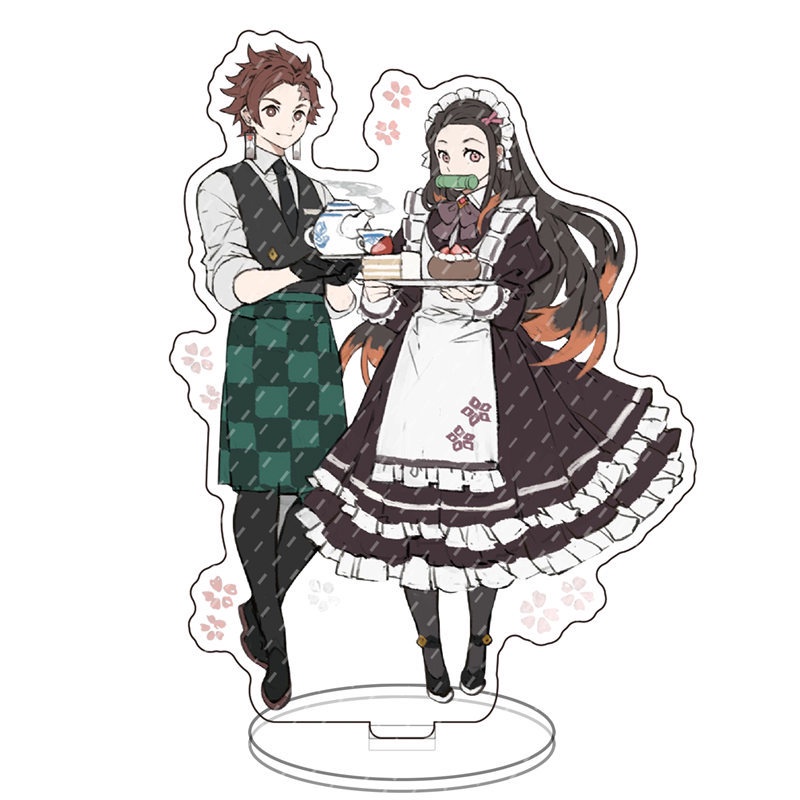 Sq3 Anime Demon Slayer อะคริลิครูปของเล่น Kimetsu ไม่มี Yaiba ผู้ถือแผ่นคอลเลกชันตกแต่งโต๊ะของขวัญ