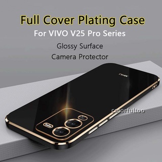 เคสโทรศัพท์ซิลิโคน TPU แบบนิ่ม ทรงสี่เหลี่ยม กันกระแทก 6D สําหรับ Vivo V25 Pro 5G V25Pro V25e VivoV25 2022