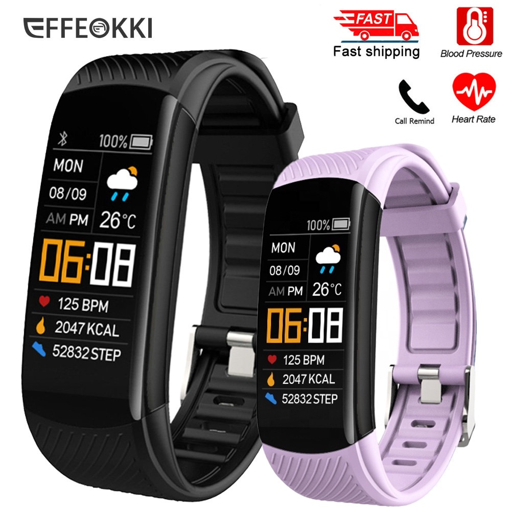 Effeokki C5S Sports Ip67 นาฬิกาข้อมือ Smart Watch วัดอัตราการเต้นหัวใจกันน้ําเหมาะกับการเล่นฟิตเนสออกกําลังกาย
