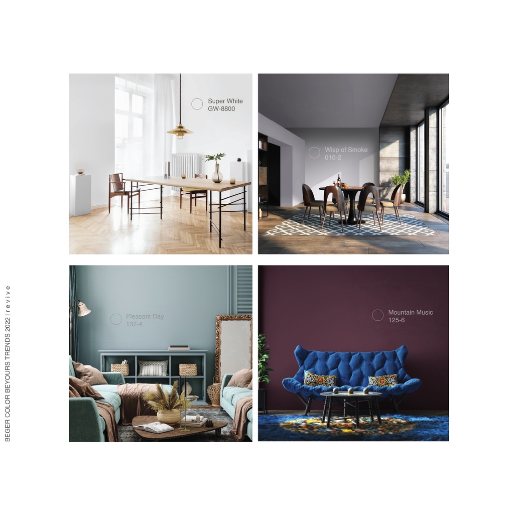 Beger เฉดสี 2022 กึ่งเงา AirFresh แอร์เฟรช ภายใน 3.7 ลิตร กึ่งเงา กลิ่นอ่อนสุด ทาแล้วเข้าอยู่ได้ทันที ปลอดภัย - รูปที่ 4