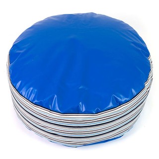 [บรรจุโฟมแล้ว-พร้อมส่ง]Beanbag ทรงกลม PVC โทนน้ำเงิน มีริ้วสีด้านข้าง