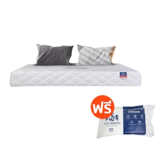 Solomon mattress ที่นอนยางเสริม MEMORY FOAM รุ่น PARIS หุ้มผ้านุ่มขาว หนา 8 นิ้ว