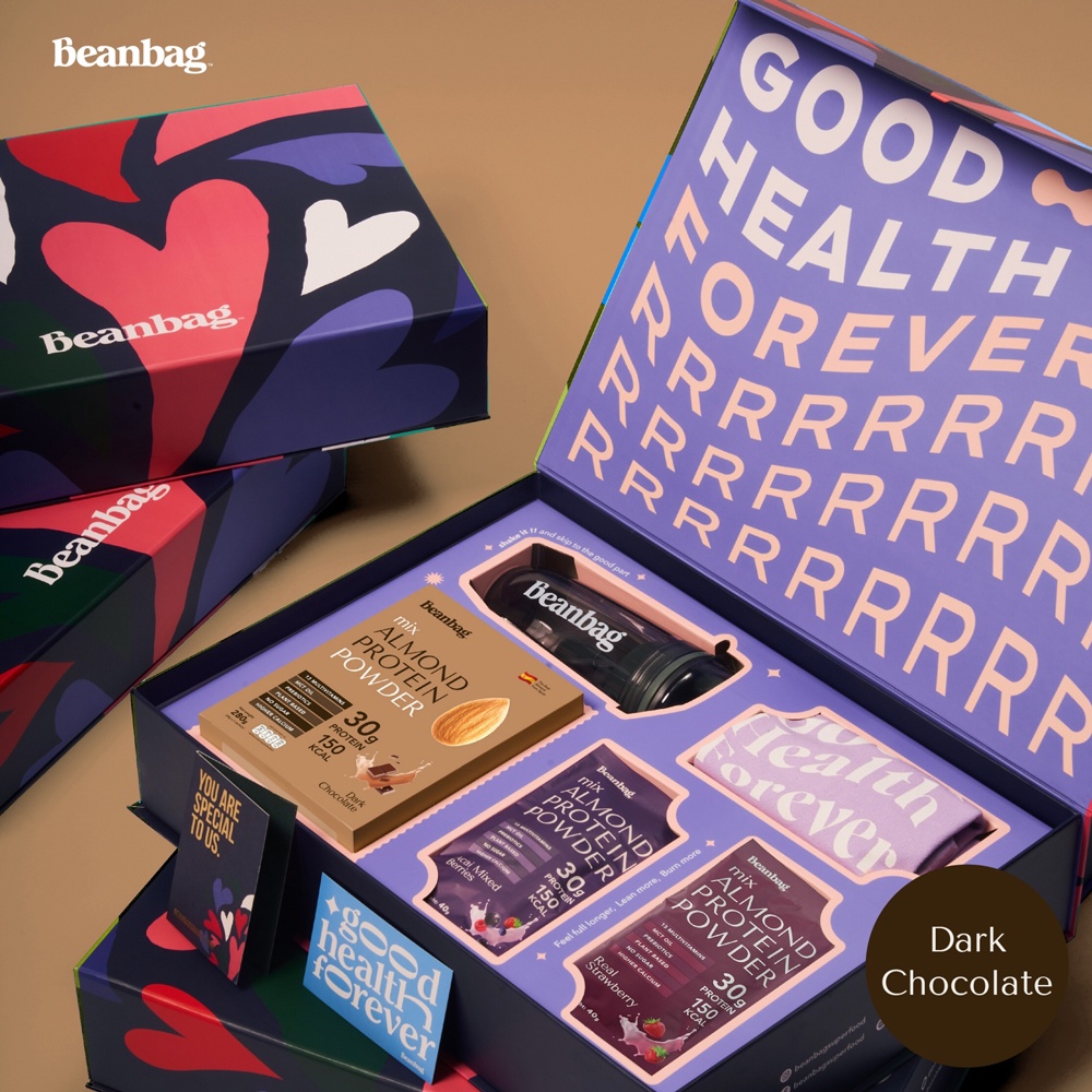 Beanbag Protein Premium box Size L เลือกได้ 3 รสชาติ Dark Chocolate ...