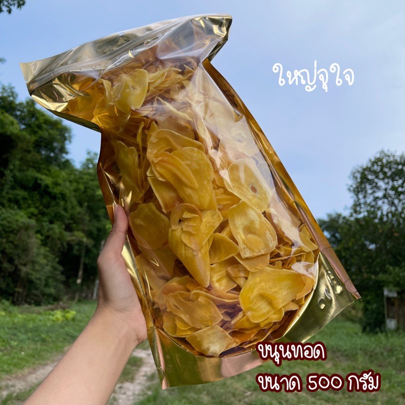 ขนุนทอดขนาด 500 กรัม ถุงใหญ่จุใจ🍃