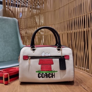 COACH C6164 COACH x PEANUTS ROWAN SATCHEL WITH SNOOPY