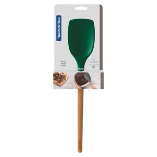 Tramontina ไม้พาย ซิลิโคน ด้ามจับไม้ รุ่น Live  / silicone spatula with wood handle