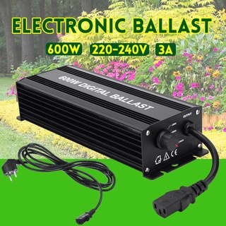 หลอดไฟบัลลาสต์ดิจิทัล 3A 220-240V 600W หรี่แสงได้ ปลั๊ก EU สําหรับปลูกพืชในสวน HPS MH