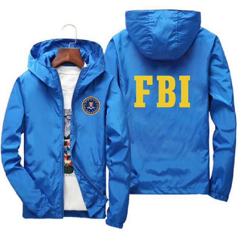 fashion Zipper Men women Hoodies Jacket FBI Print sport hip hop Casual ...