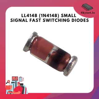 (10ตัว) LL4148 (1N4148) Small Signal Fast Switching Diodes 100V 200mA (max. 300mA) MiniMELF (SOD-80)