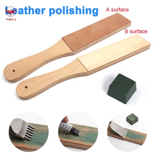 TMNFJ Dual Sided Leather Blades Strop Cutter Razor Sharpener Polishing Board Sharpen Home Tools