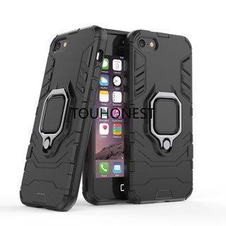 For Apple iPhone 5 Plus เคส For iPhone 6 Plus 6S Plus 5S Case For iPhone X XR XS Max Casing Cover Armor PC Shockproof Hard Cases With Metal Ring Stand Phone Case โทรศัพท์มือถือ PC แข็ง กันกระแทก พร้อมแหวนขาตั้งโลหะ สําหรับ