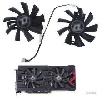 Humble พัดลมระบายความร้อนการ์ดจอ FDC10U12S9-C 4Pin VGA สําหรับ Dataland RX470 12V0.45A 2 ชิ้น