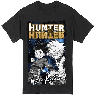 ROUND คอลูกเรือเสื้อยืด พิมพ์ลาย Great Eastern Enternment X Hunter-Gon &amp; Killua สําหรับผู้ชาย-4XL