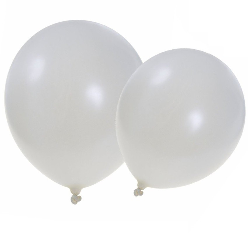BK Balloon ลูกโป่งกลม สีขาว ขนาด 10 นิ้ว จำนวน 100 ลูก (สีขาวมุก)