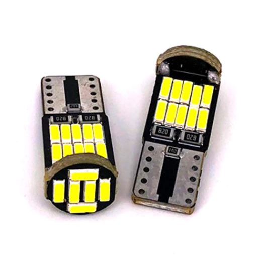 ชุดหลอดไฟป้ายทะเบียน T10 Led 2 ดวง ติดบนไฟเพดานรถ T10 26smd 4014