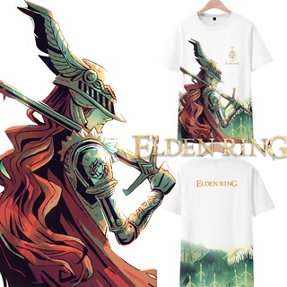 เสื้อยืดลําลอง แขนสั้น คอกลม พิมพ์ลาย Elden Ring 3 มิติ โอเวอร์ไซซ์ แฟชั่นฤดูร้อน สไตล์สตรีท สําหรับผู้ชาย